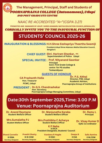 Student Council Inauguration 2025-26