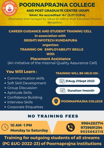 1 MONTH TRAINING ON EMPLOABILITY SKILLS 