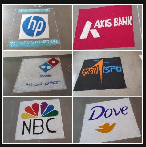 Brand rangoli by M.Com students