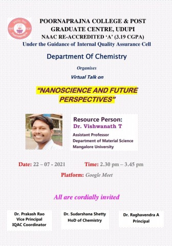 Virtual Talk on Nanoscience and Future Perspectives