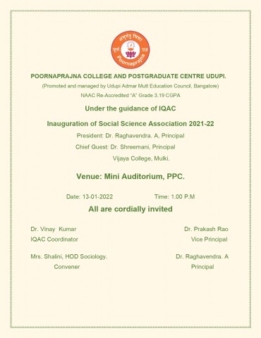 Social Science Inauguration